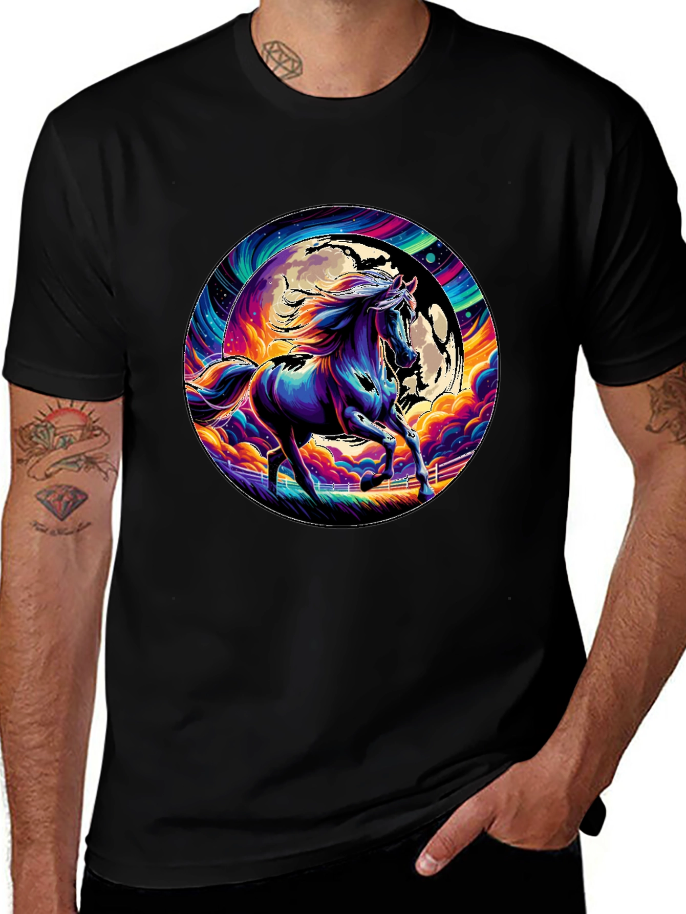 Vibrant Horse Graphic Tee