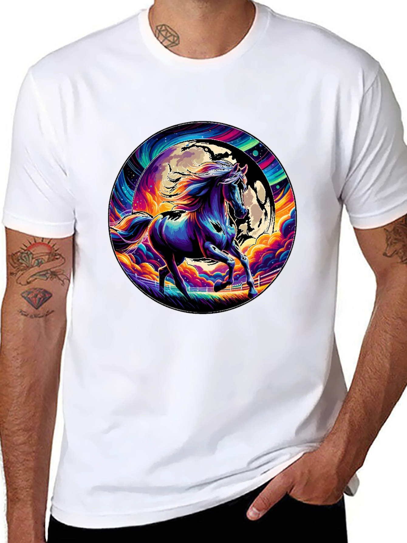 Vibrant Horse Graphic Tee