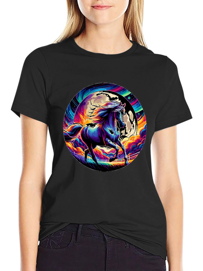 Vibrant Horse Graphic Tee