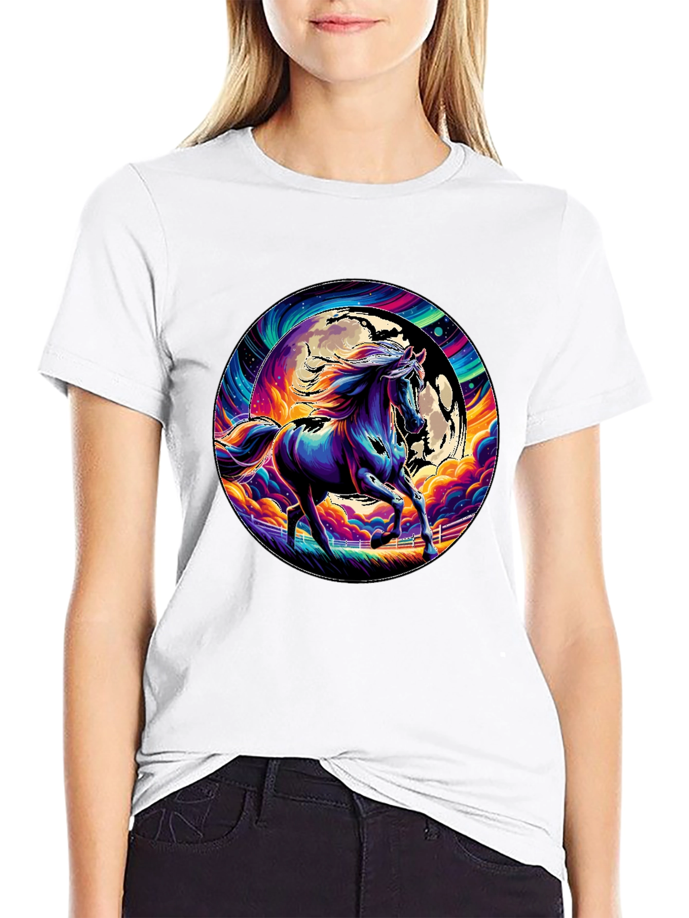 Vibrant Horse Graphic Tee