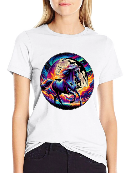 Vibrant Horse Graphic Tee