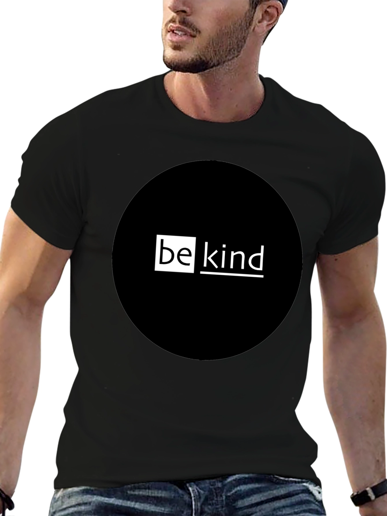 Be Kind Graphic T-Shirt - Black Crew Neck Tee