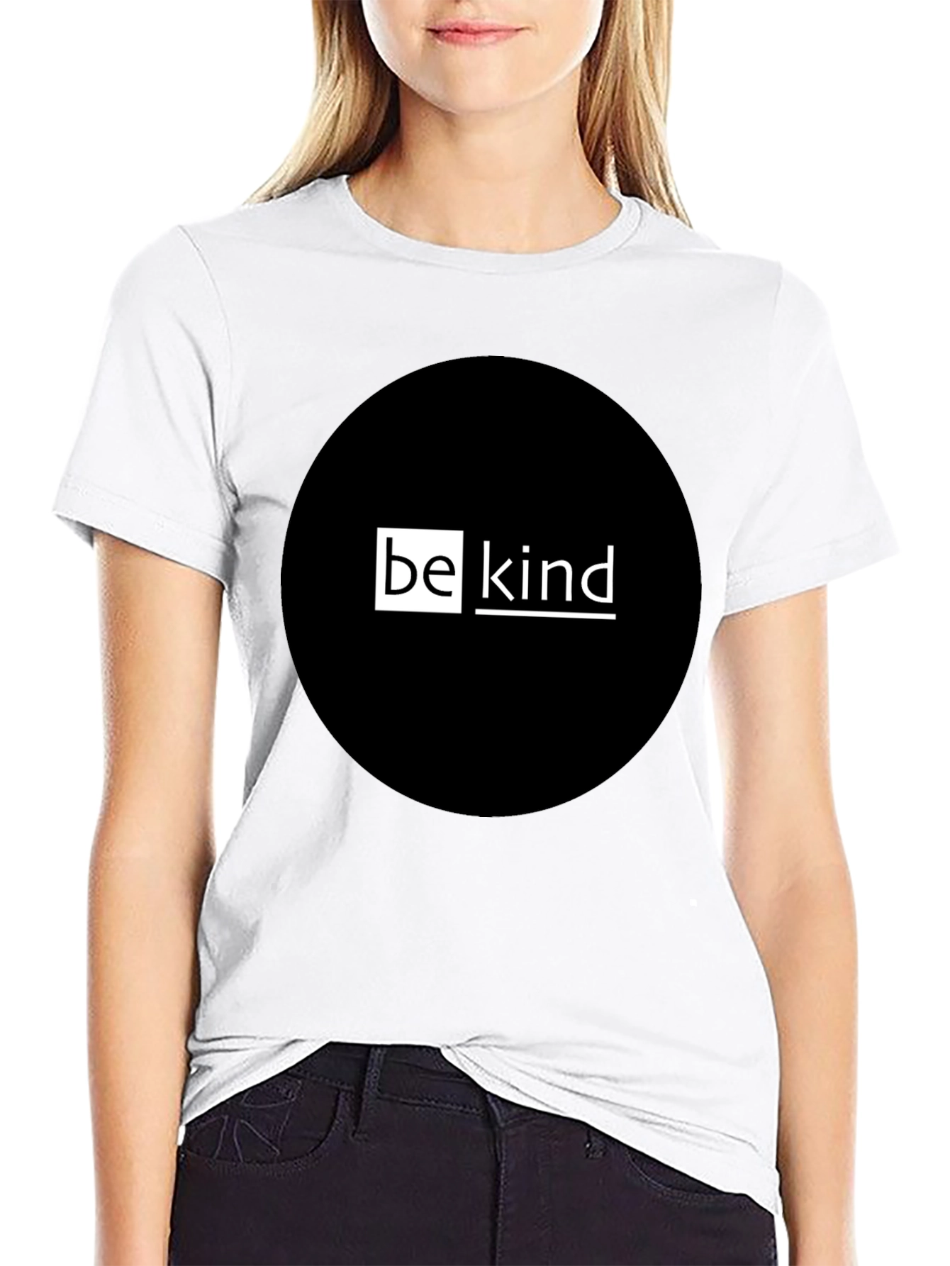 Be Kind Graphic T-Shirt - Black Crew Neck Tee