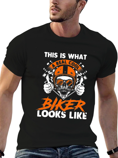 Cool Biker Graphic T-Shirt