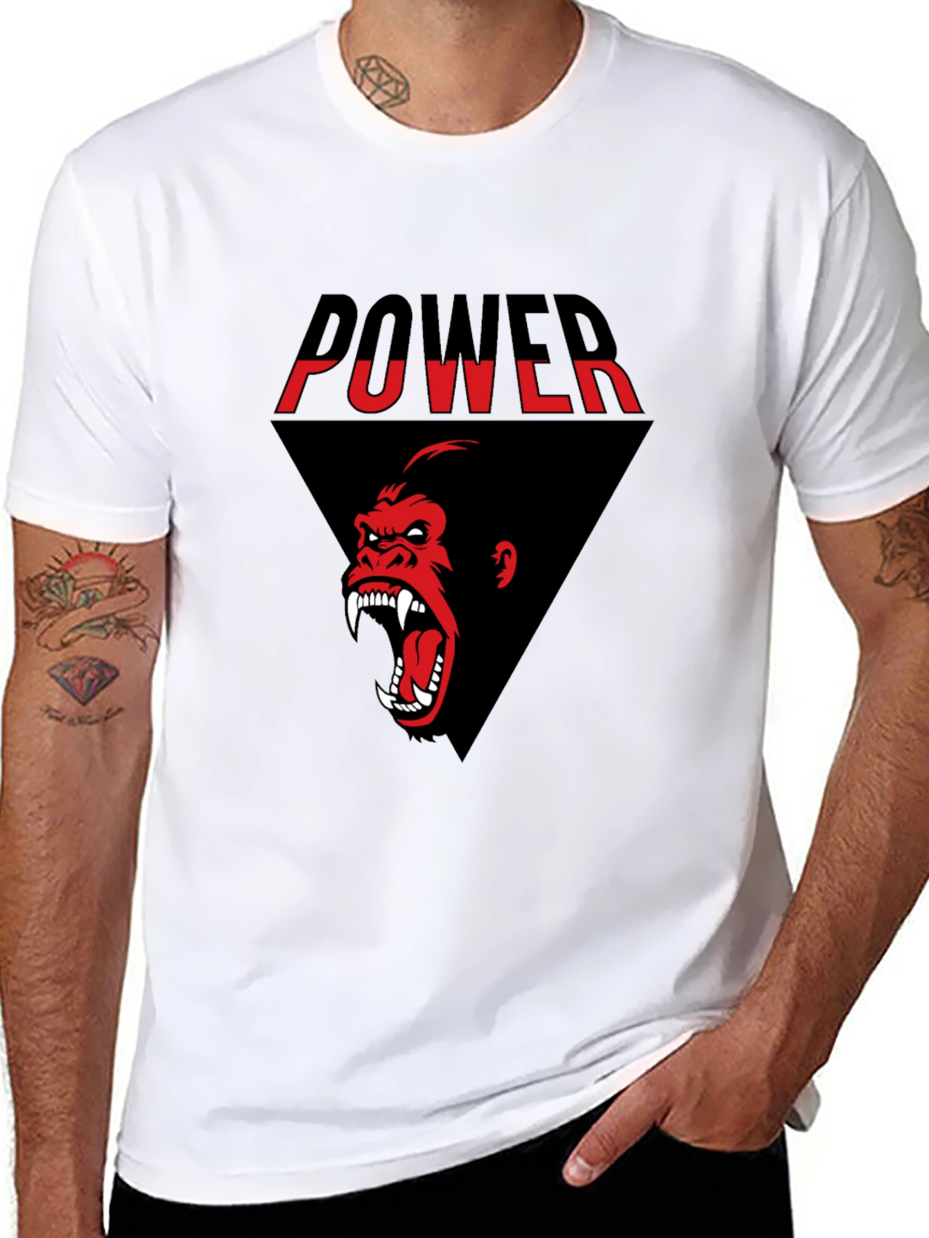 Power Gorilla Graphic Tee - Black T-Shirt