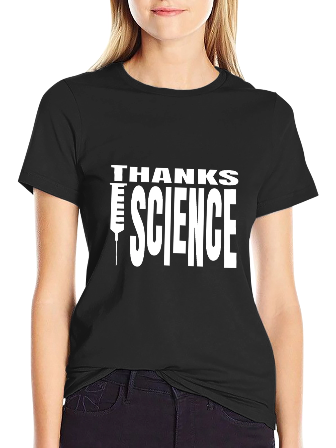 Thanks Science Graphic T-Shirt - Black