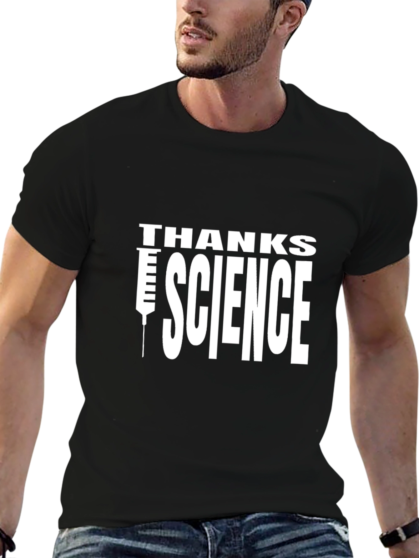 Thanks Science Graphic T-Shirt - Black