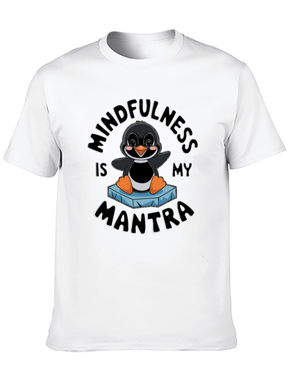 Mindfulness Penguin Black T-Shirt
