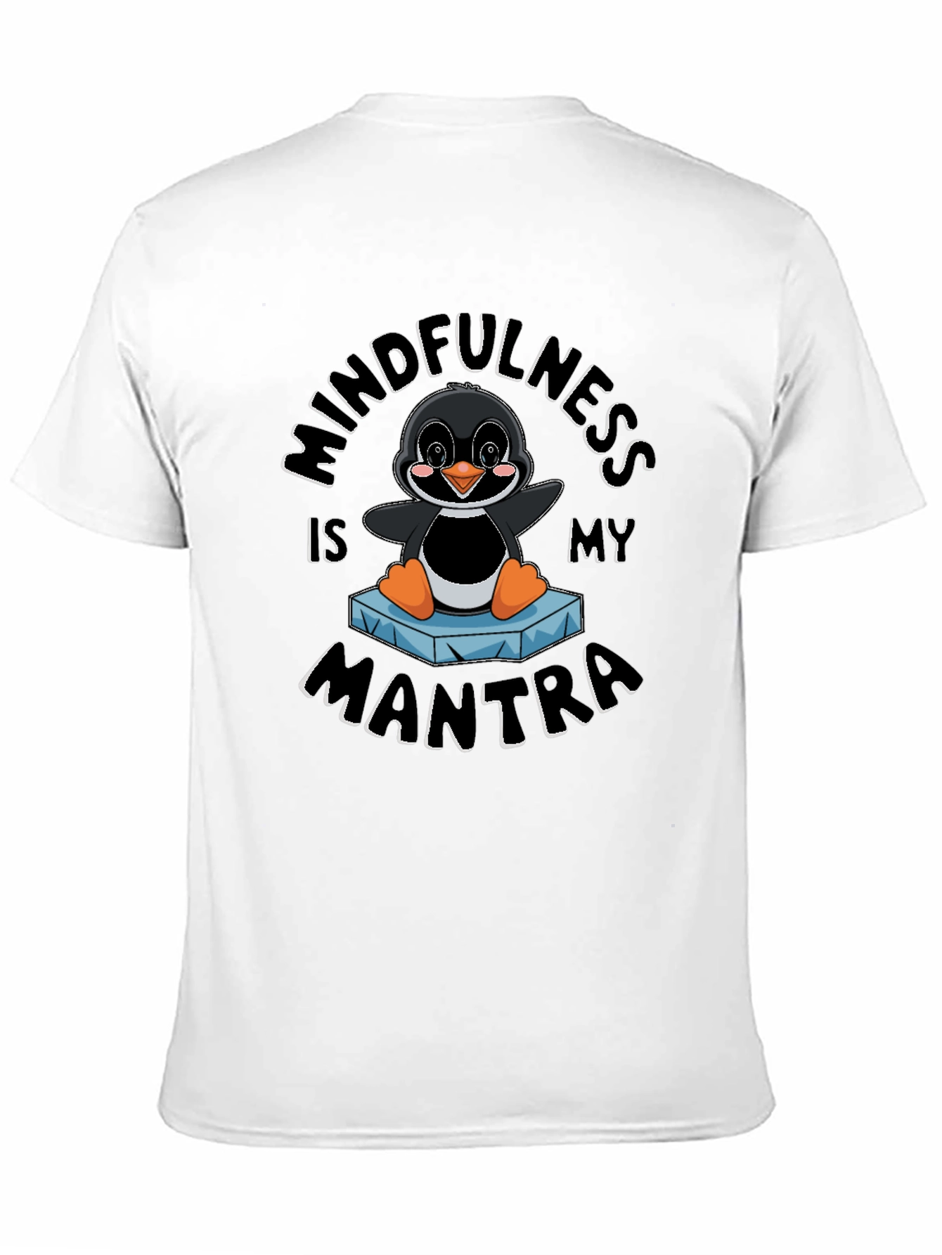 Mindfulness Penguin Black T-Shirt