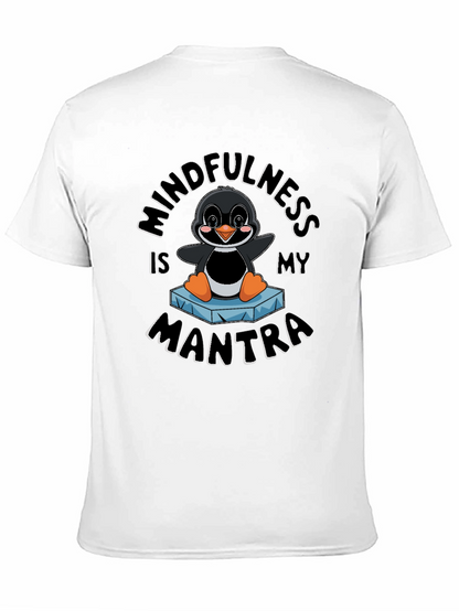 Mindfulness Penguin Black T-Shirt