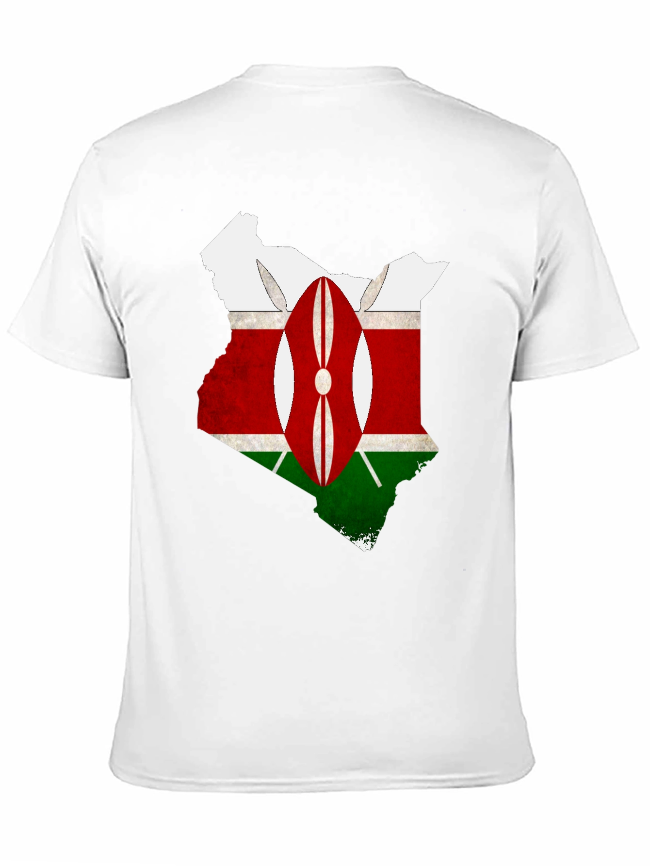Kenya Flag Map T-Shirt - Black Graphic Tee