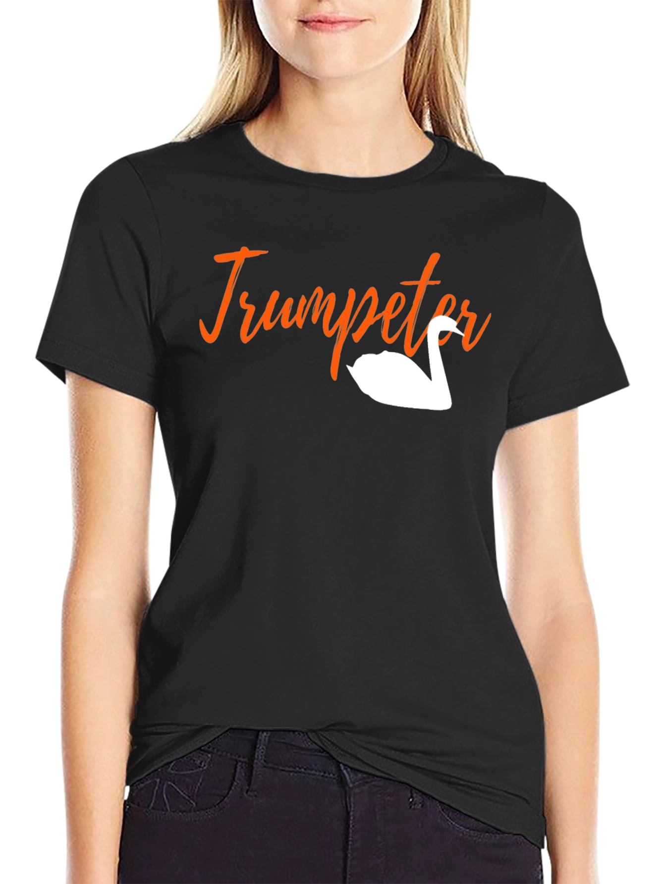 Trumpeter Swan Graphic Tee - Black Unisex T-Shirt