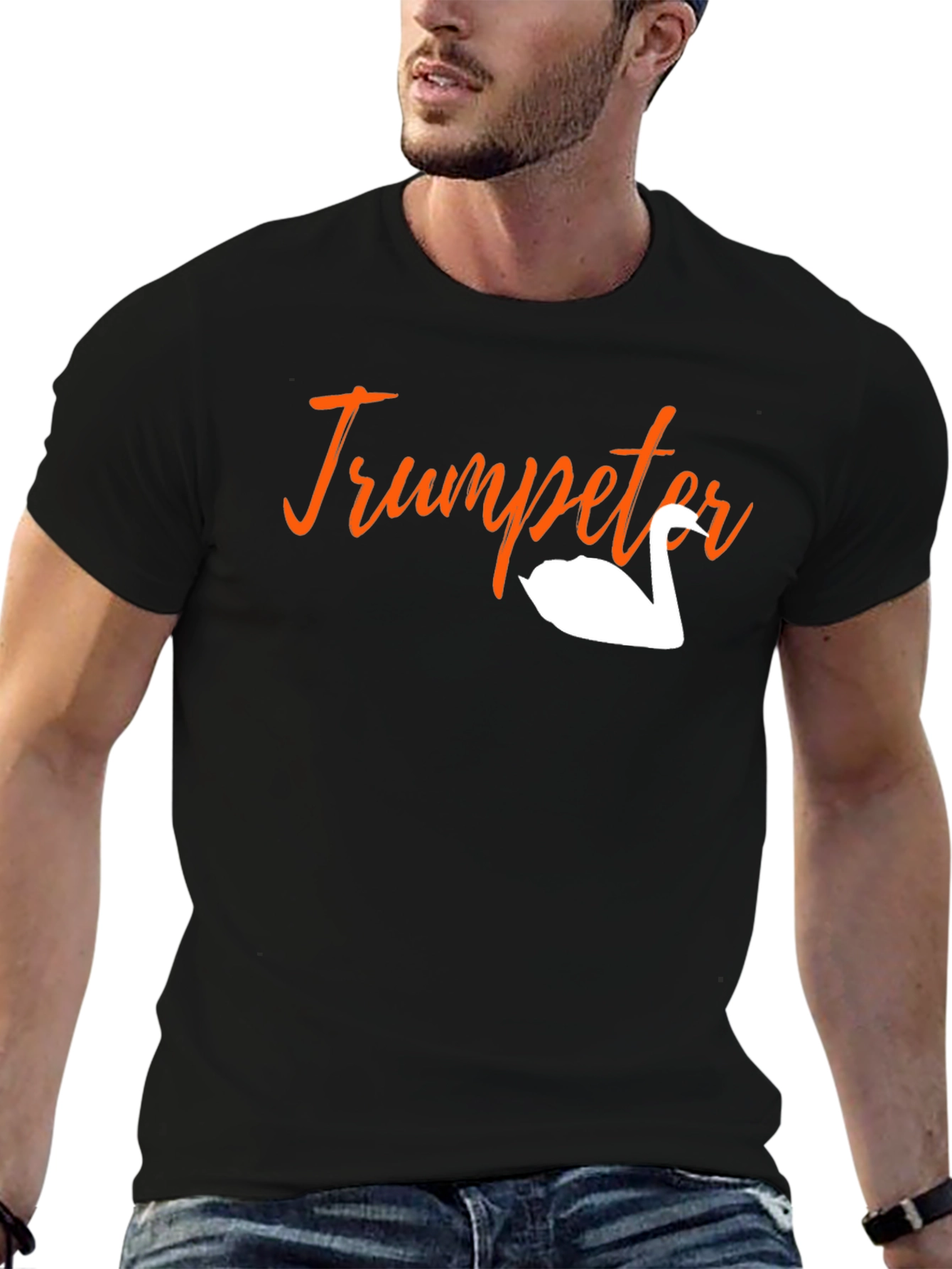 Trumpeter Swan Graphic Tee - Black Unisex T-Shirt