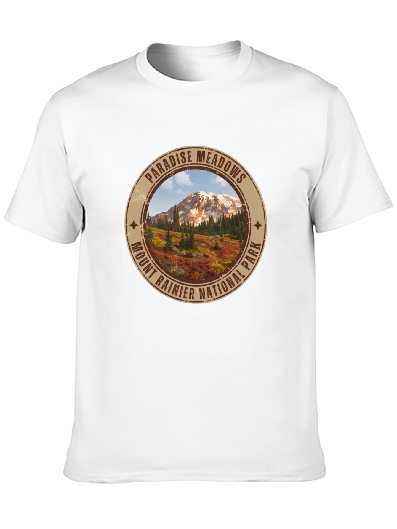 Paradise Meadows Mount Rainier T-Shirt