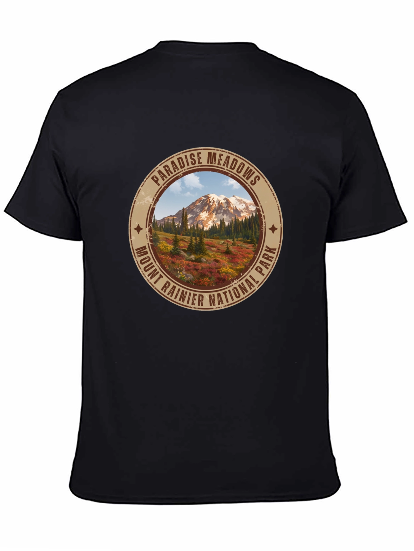 Paradise Meadows Mount Rainier T-Shirt