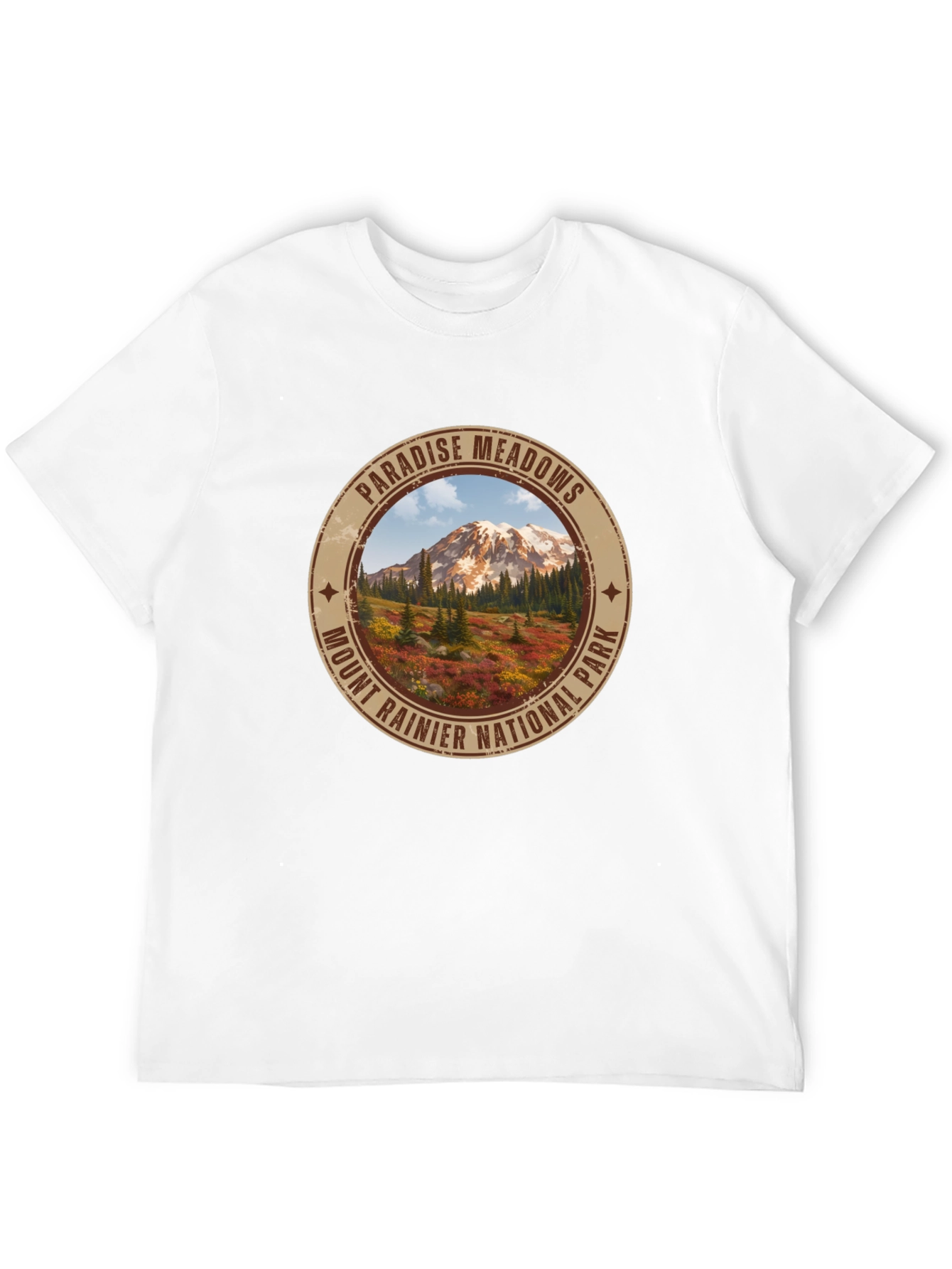 Paradise Meadows Mount Rainier T-Shirt