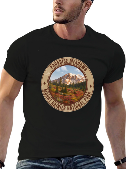 Paradise Meadows Mount Rainier T-Shirt