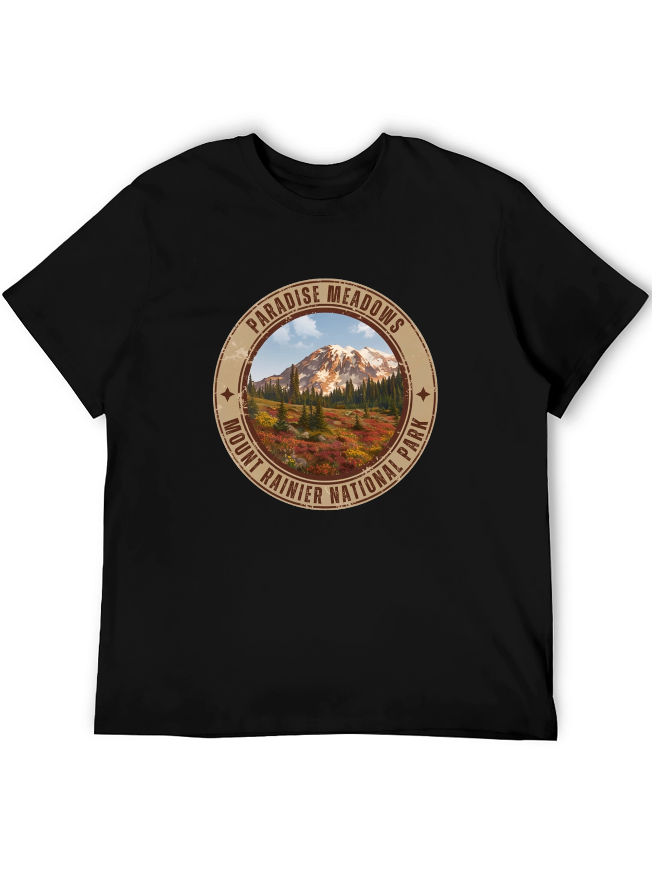Paradise Meadows Mount Rainier T-Shirt