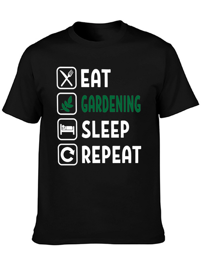 Eat Gardening Sleep Repeat Graphic Tee