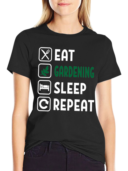 Eat Gardening Sleep Repeat Graphic Tee