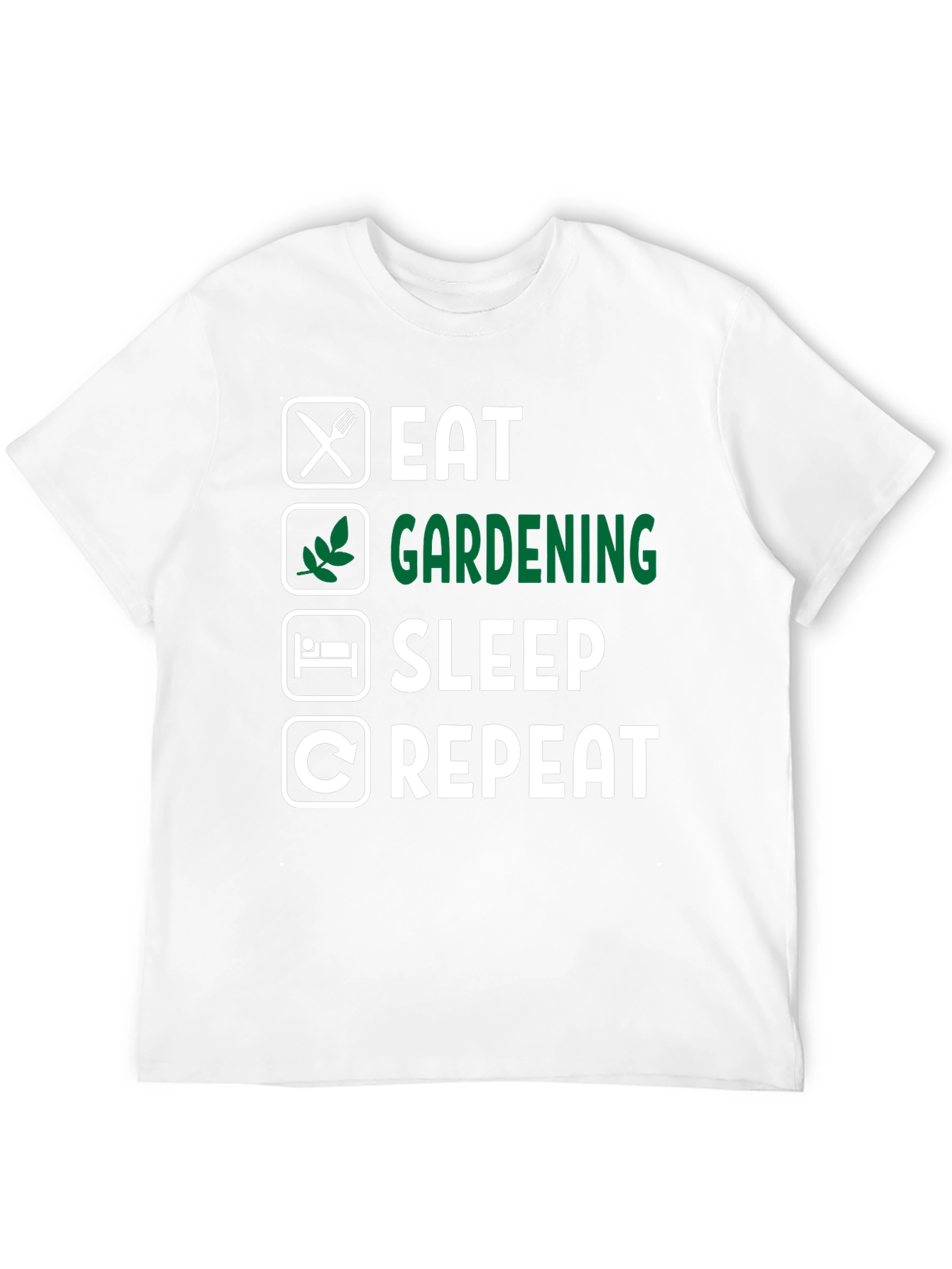 Eat Gardening Sleep Repeat Graphic Tee