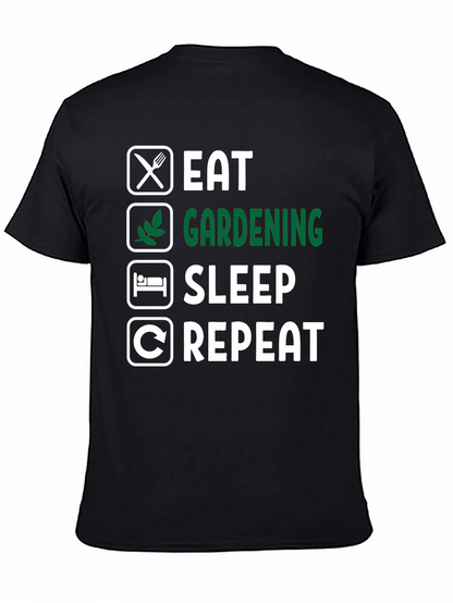 Eat Gardening Sleep Repeat Graphic Tee