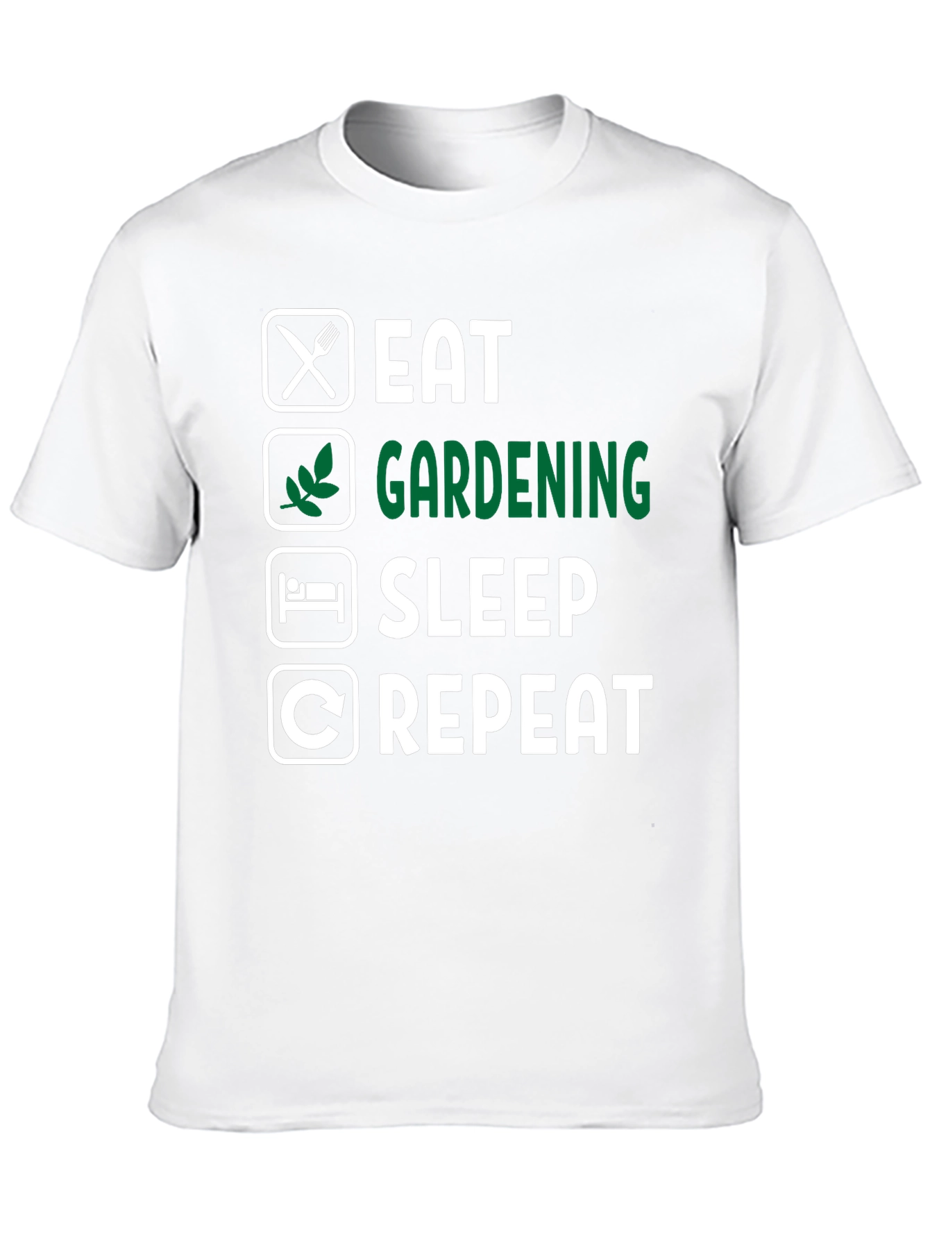 Eat Gardening Sleep Repeat Graphic Tee