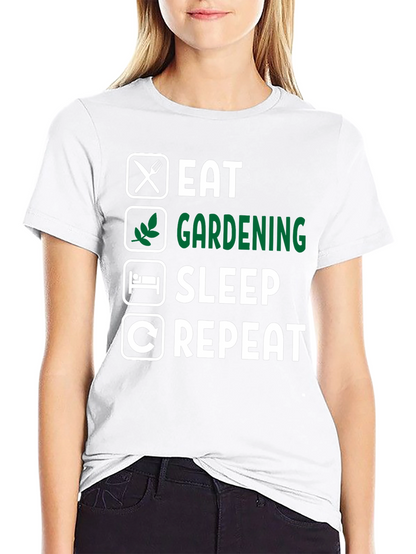 Eat Gardening Sleep Repeat Graphic Tee
