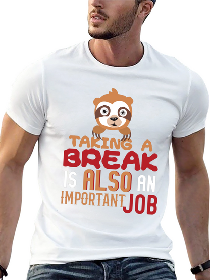 Taking a Break Sloth Graphic T-Shirt