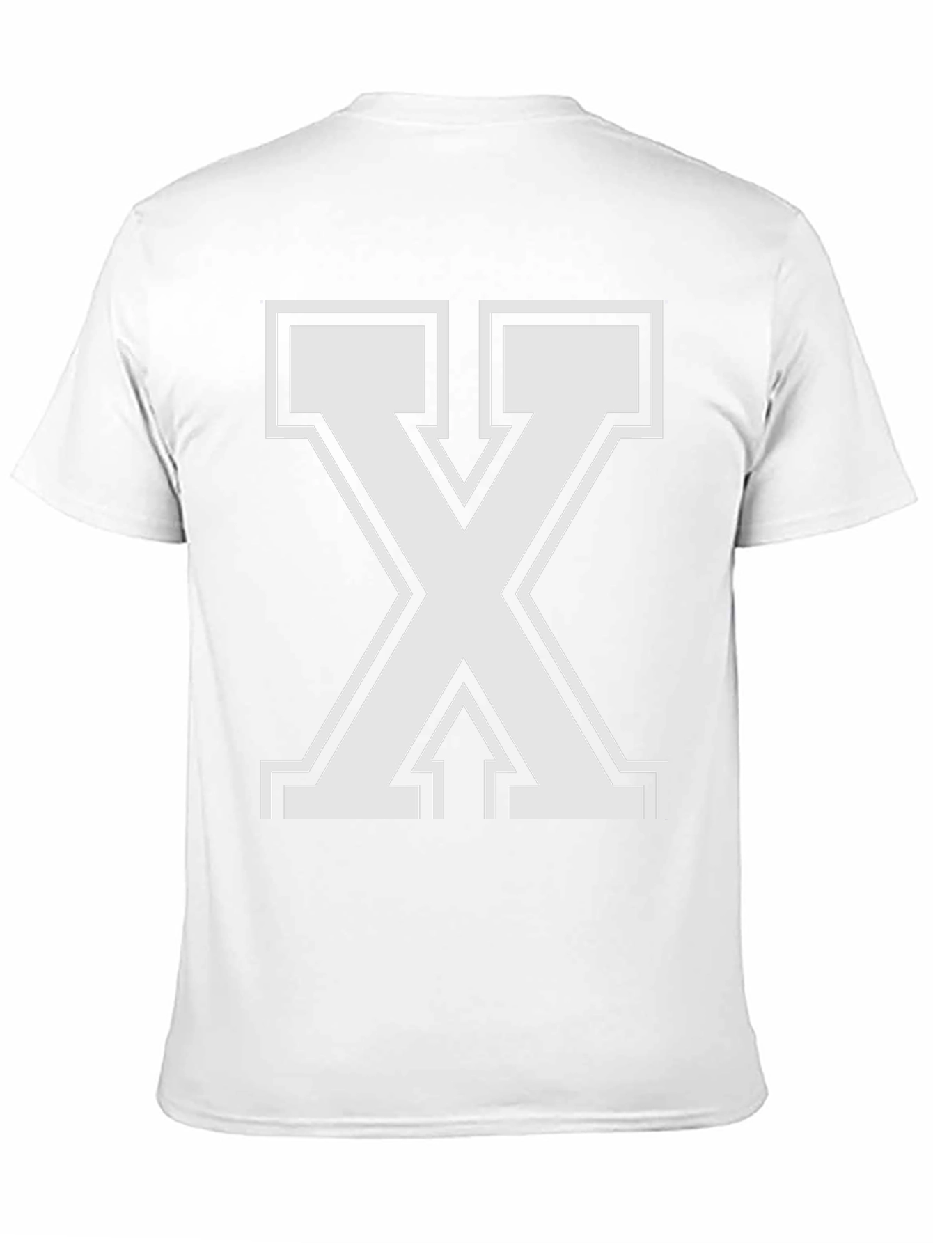 Bold Letter X Graphic Tee - Black Cotton Blend