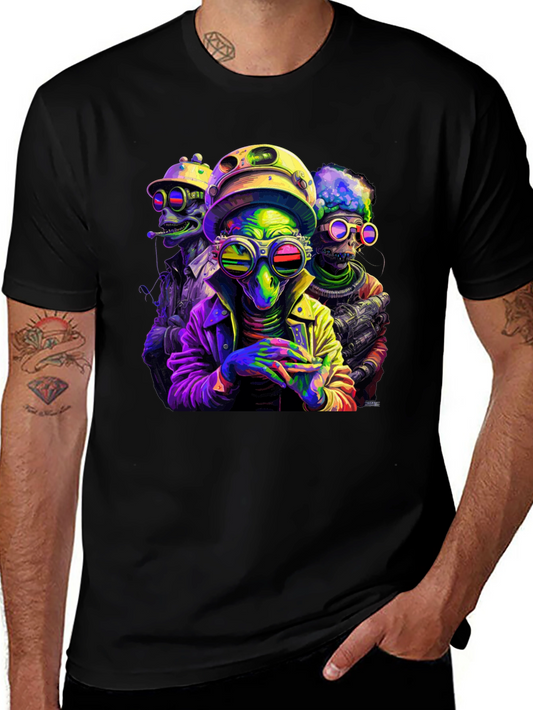 Colorful Alien Crew T-Shirt
