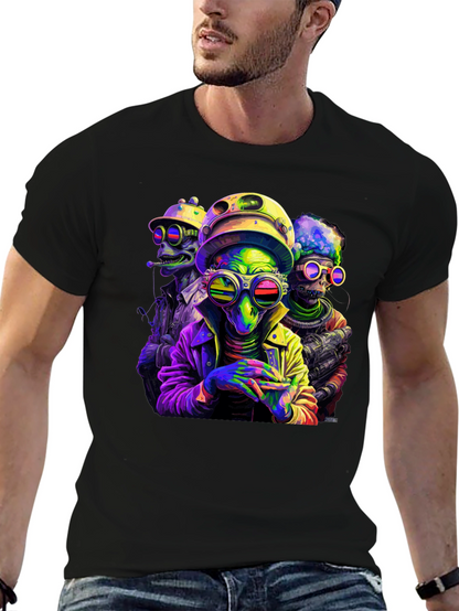 Colorful Alien Crew T-Shirt
