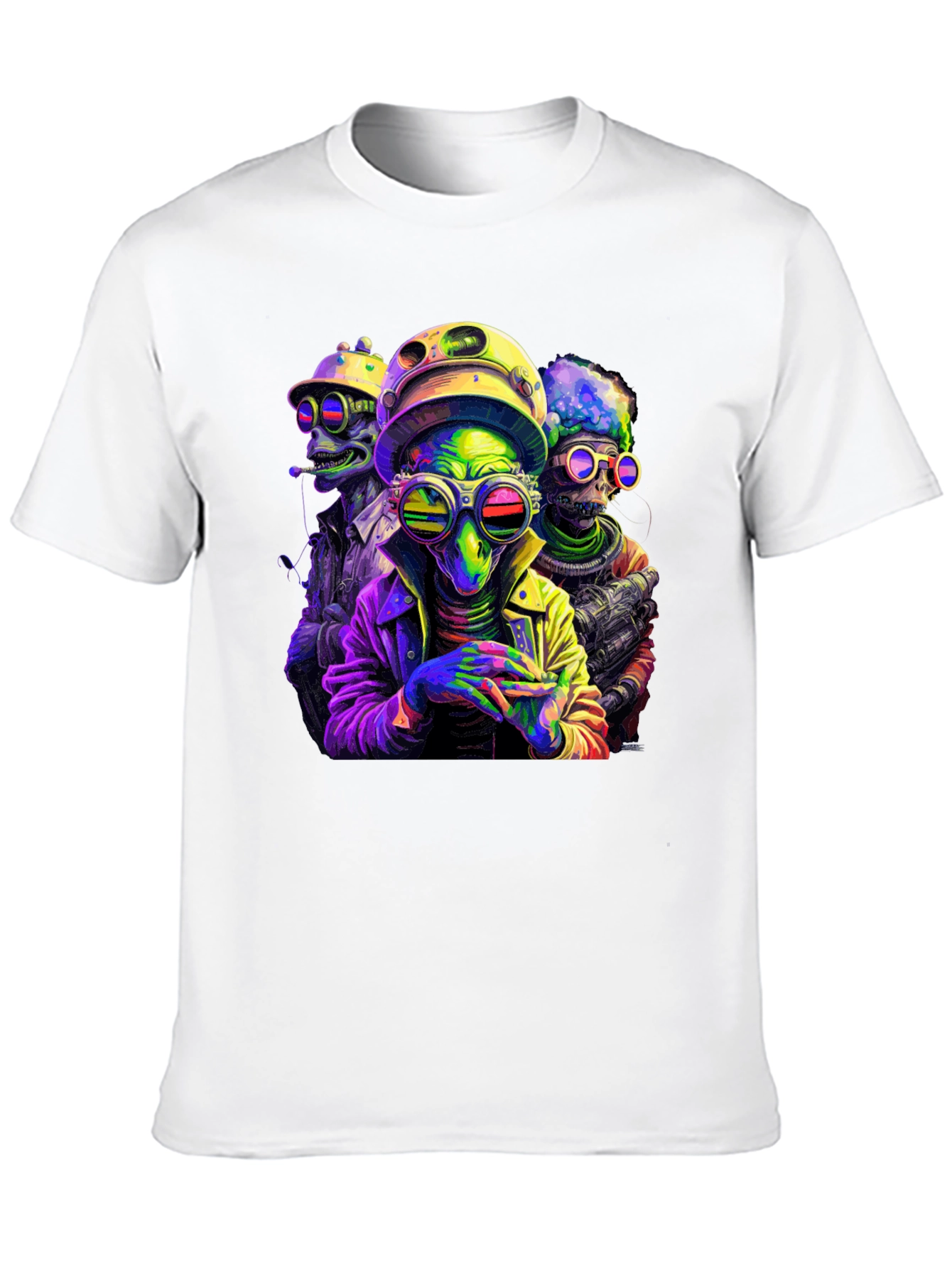 Colorful Alien Crew T-Shirt