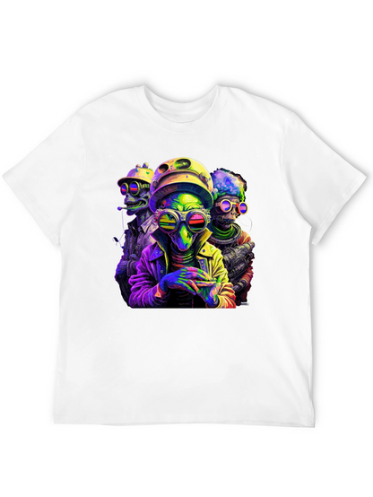Colorful Alien Crew T-Shirt