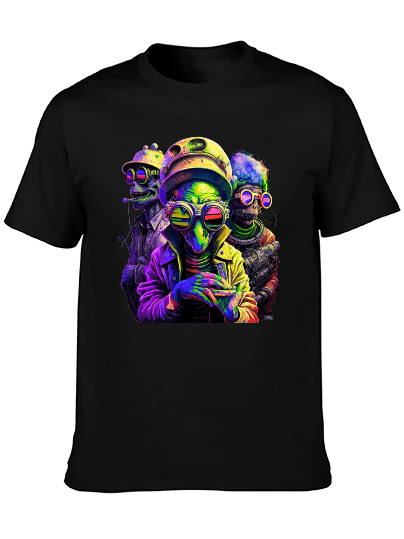 Colorful Alien Crew T-Shirt