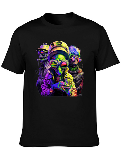 Colorful Alien Crew T-Shirt