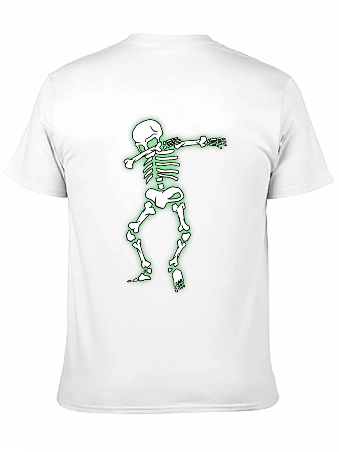 Skeleton Dabbing Graphic Tee - Black Cotton Shirt
