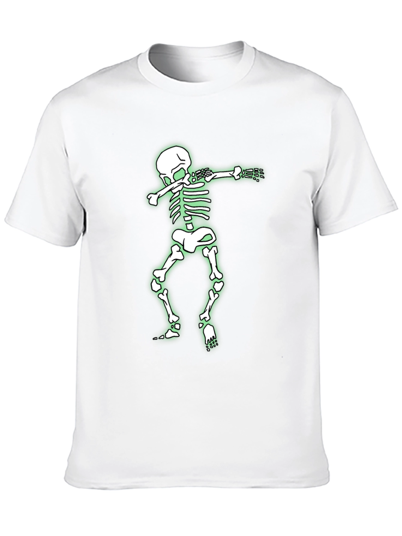 Skeleton Dabbing Graphic Tee - Black Cotton Shirt