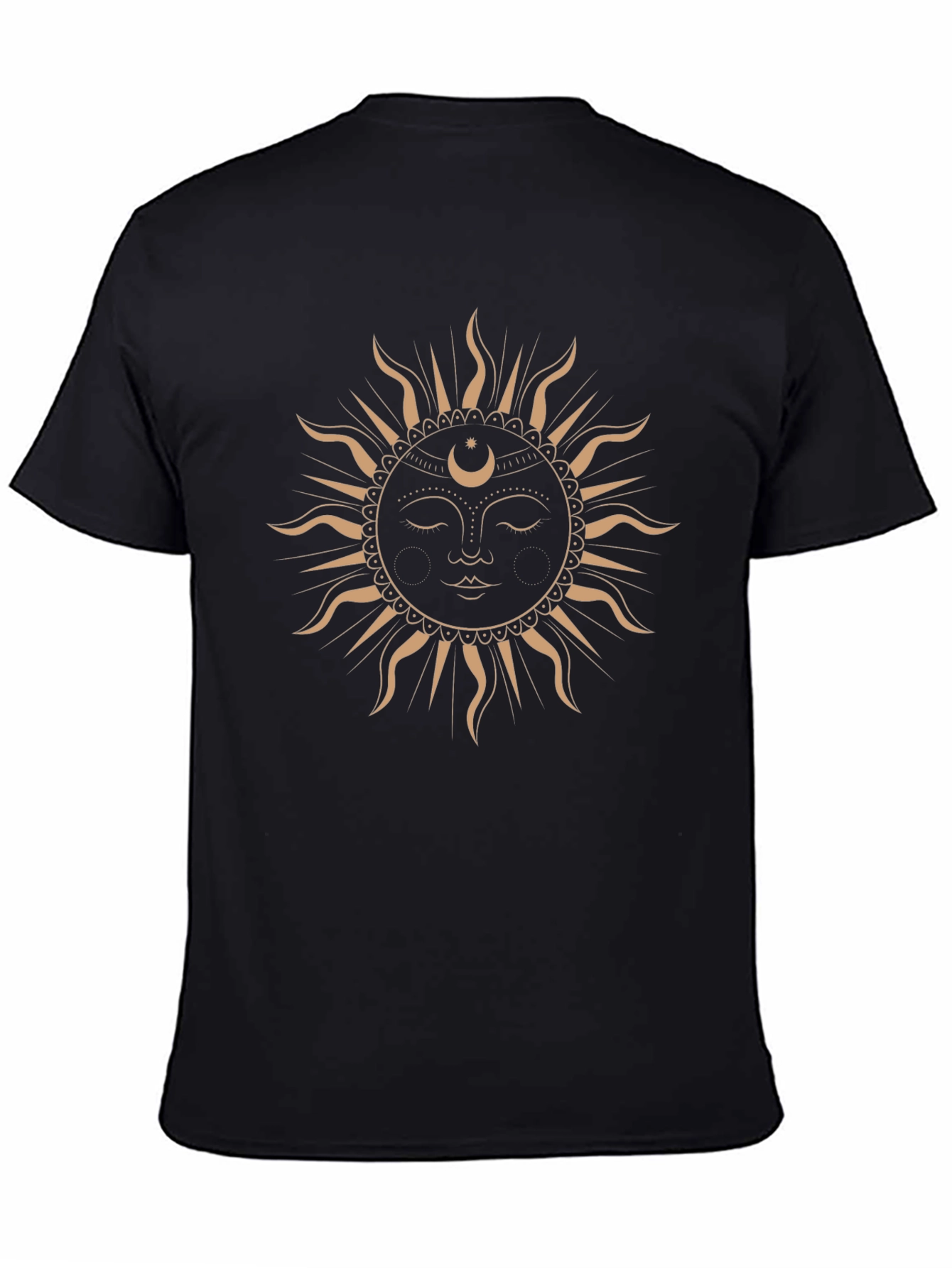 Mystic Sun Graphic Tee - Black Cotton T-Shirt