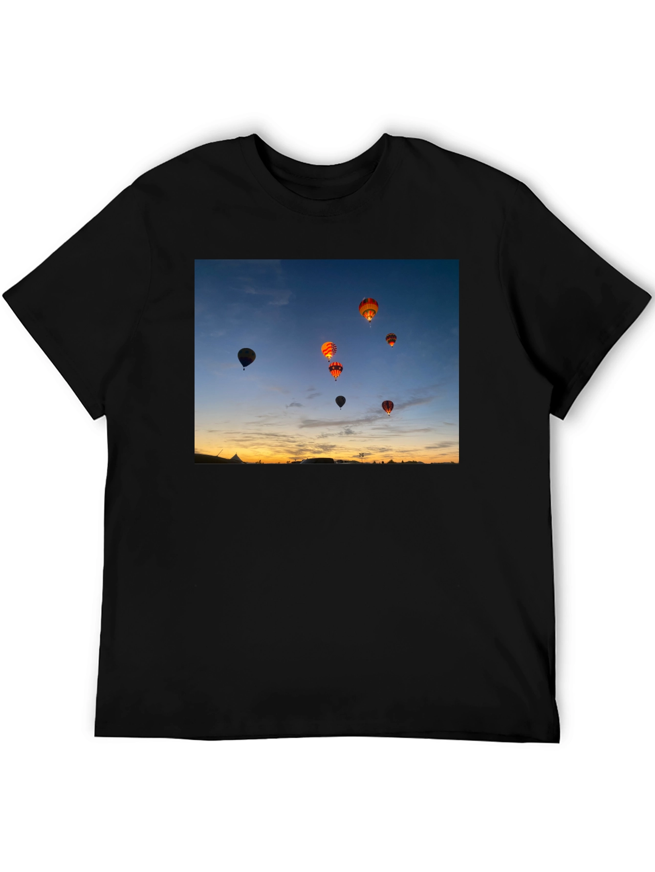 Sunset Hot Air Balloon Graphic Tee