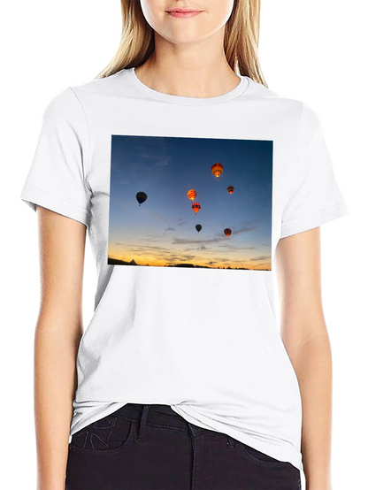 Sunset Hot Air Balloon Graphic Tee