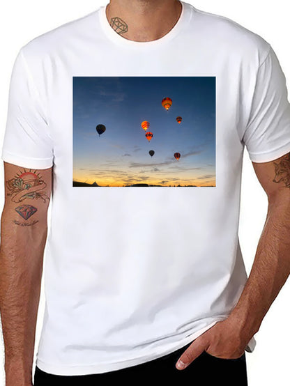 Sunset Hot Air Balloon Graphic Tee