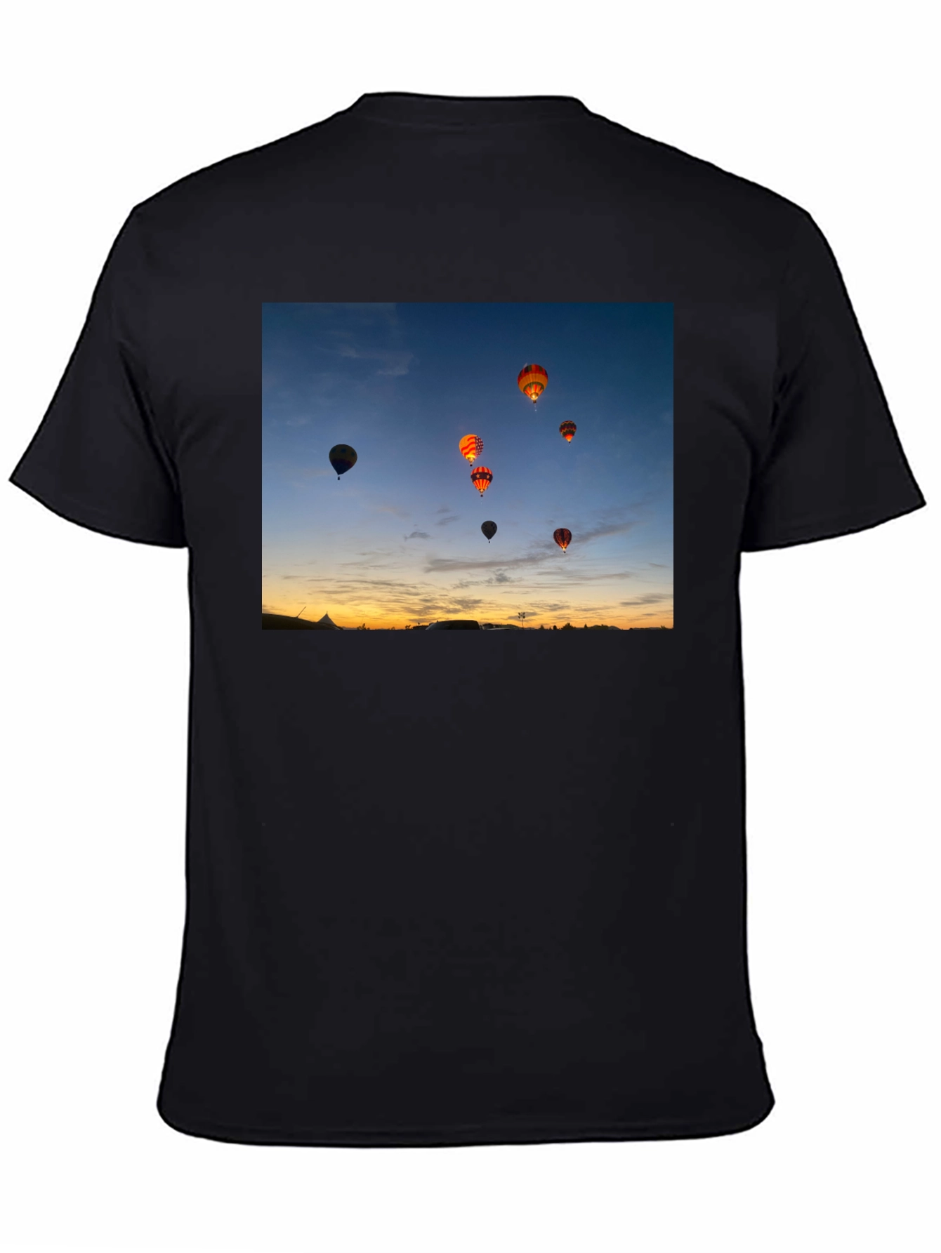 Sunset Hot Air Balloon Graphic Tee