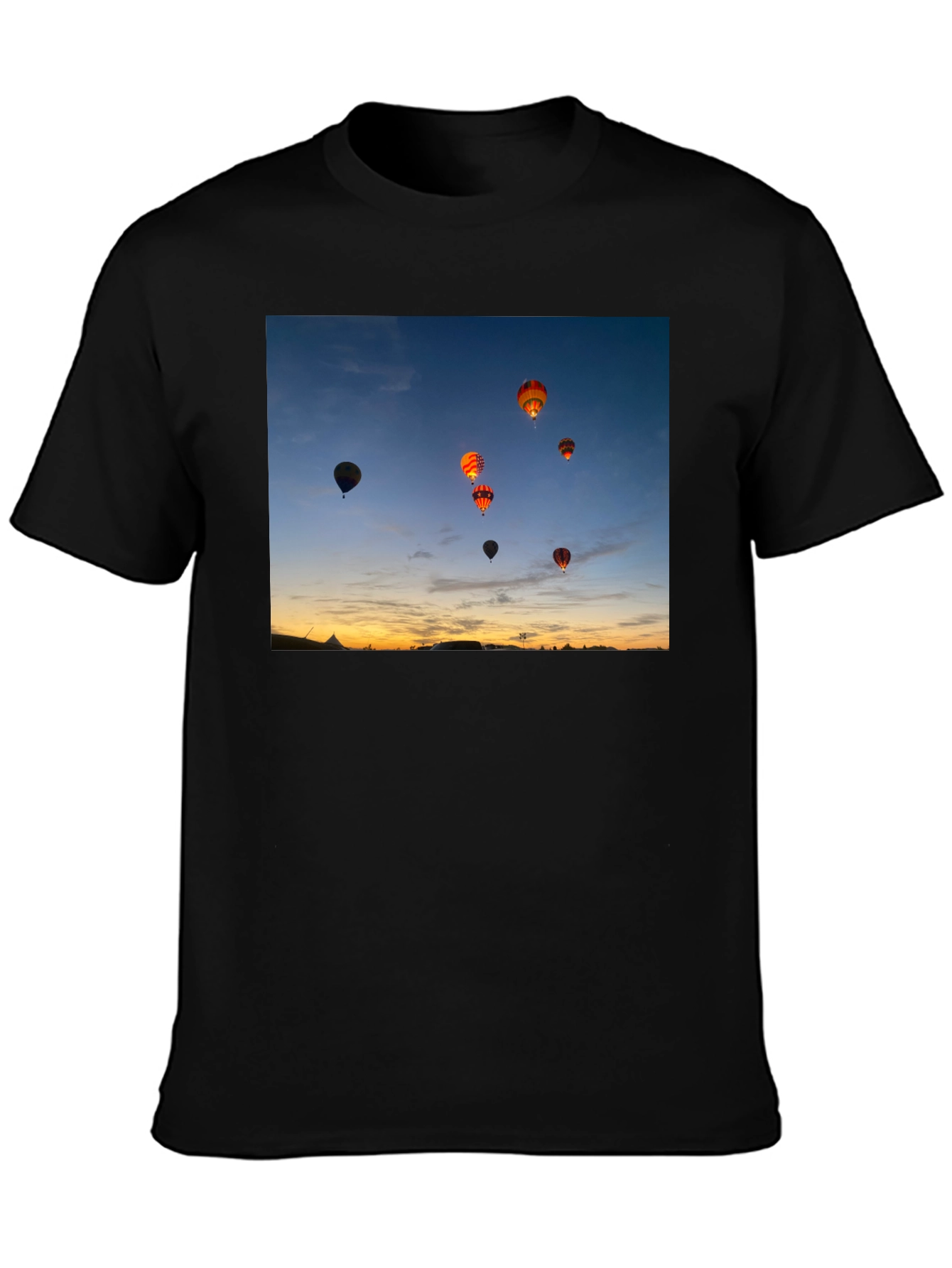 Sunset Hot Air Balloon Graphic Tee