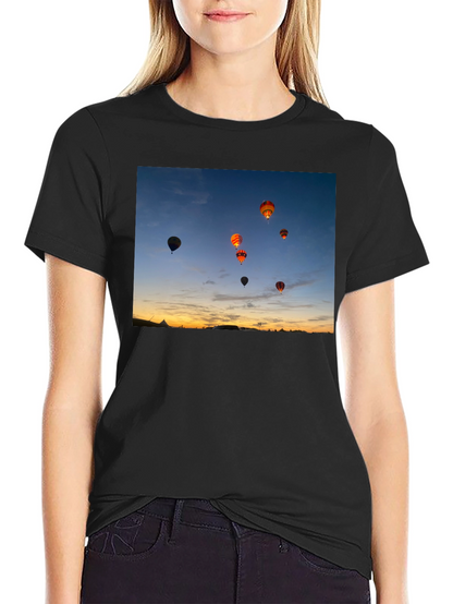 Sunset Hot Air Balloon Graphic Tee
