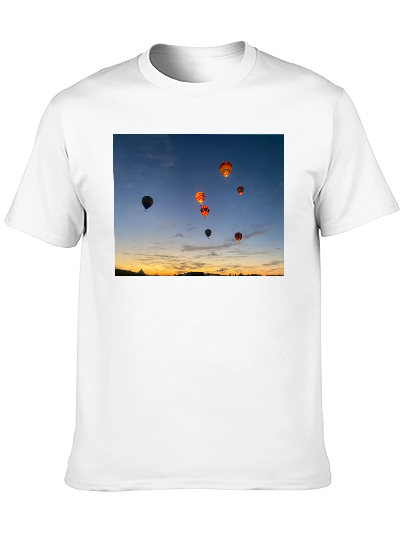 Sunset Hot Air Balloon Graphic Tee