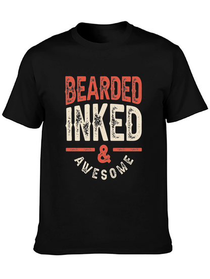 Bearded Inked & Awesome Graphic Tee