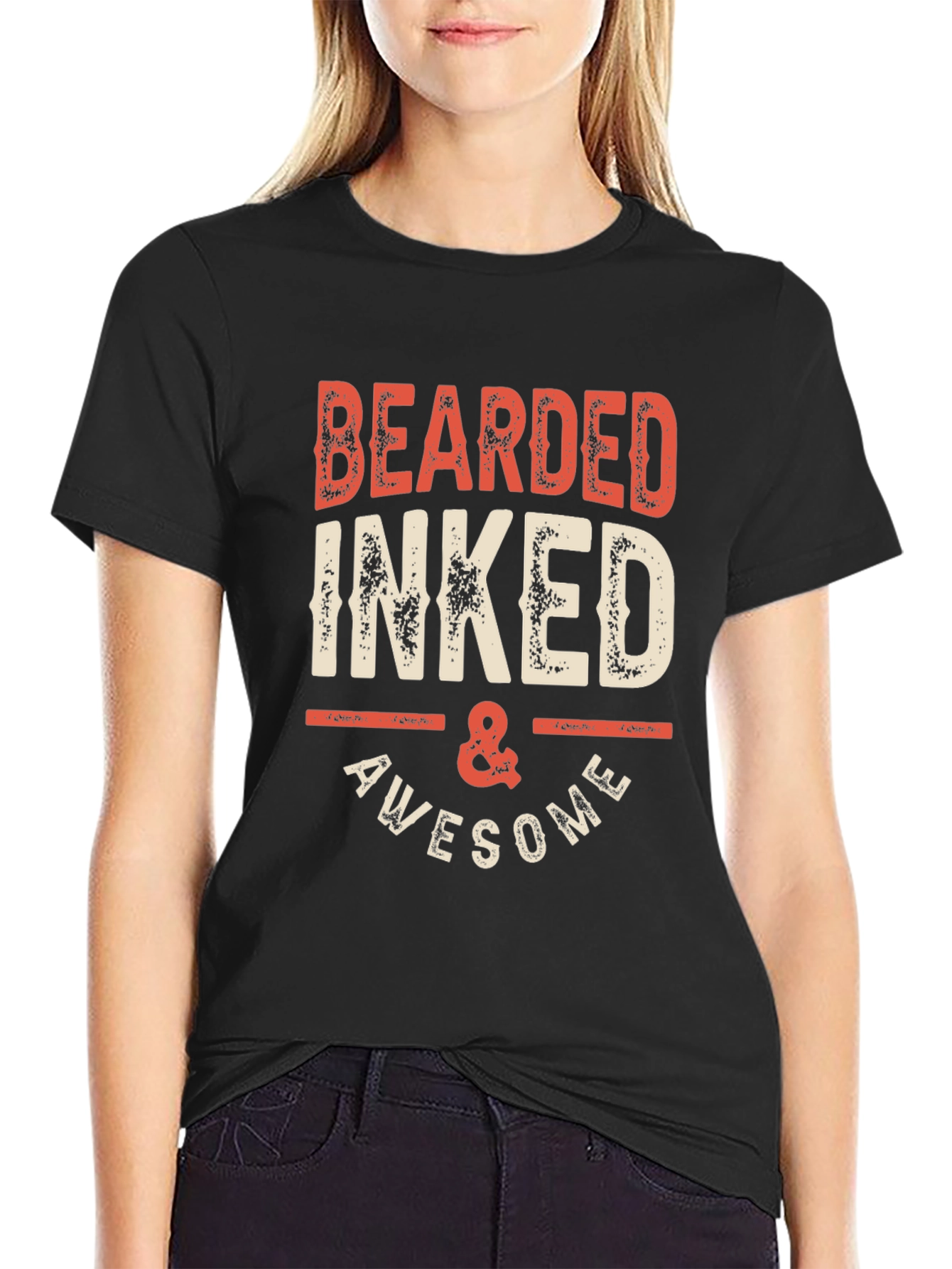 Bearded Inked & Awesome Graphic Tee