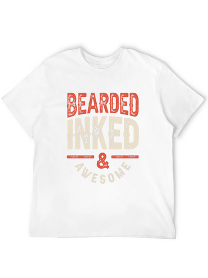 Bearded Inked & Awesome Graphic Tee