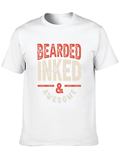 Bearded Inked & Awesome Graphic Tee